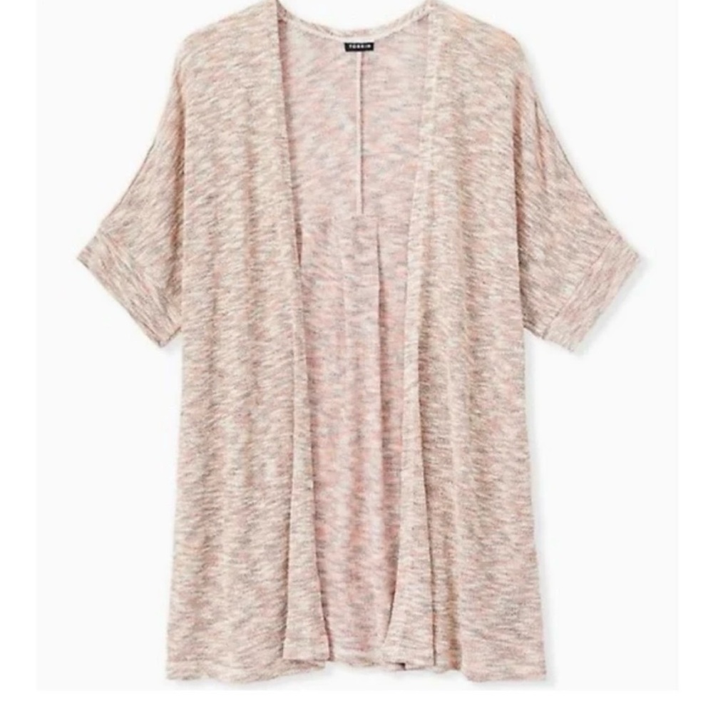 Torrid Pink Open-Front Cardigan